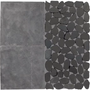 Stark Art Deco Pebble - stone tile